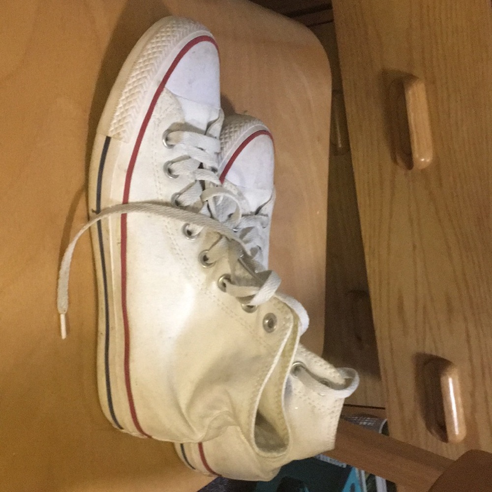 White high top converse shoes